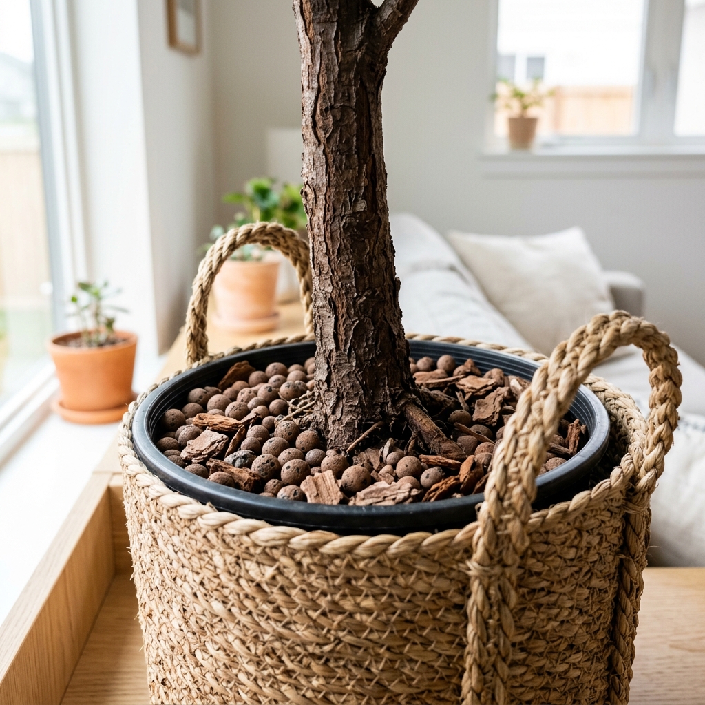 Ficus Lyrata Pot Detail